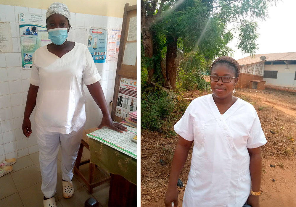 La enfermera Alice Kpotanme trabaja en el centro de salud de Atchonsa
