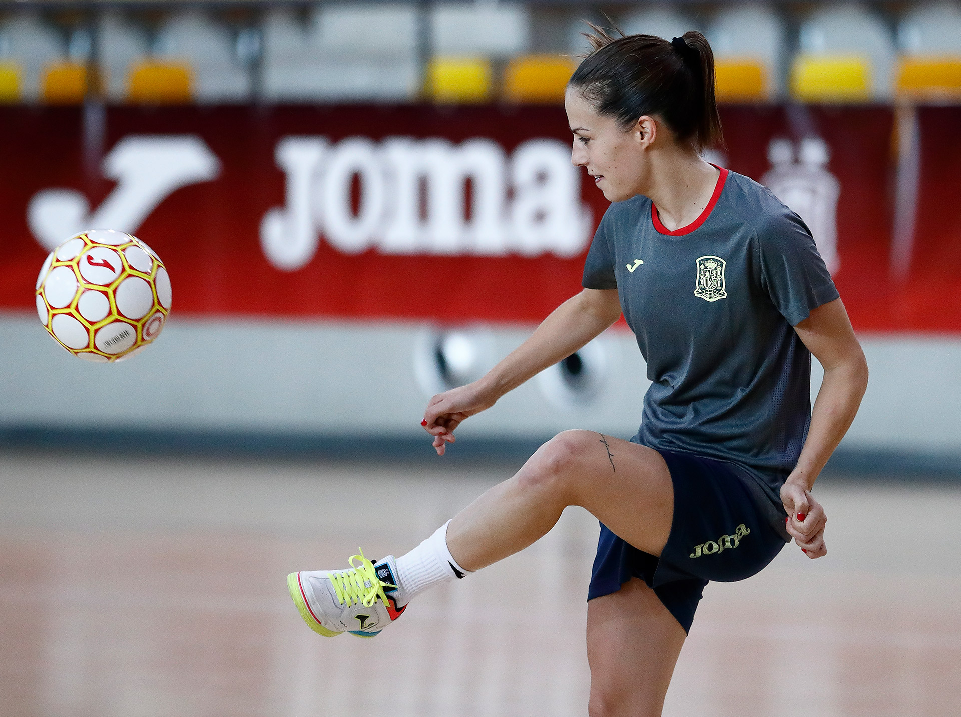 Patricia González ‘Peque’, en un entrenamiento con la selección española