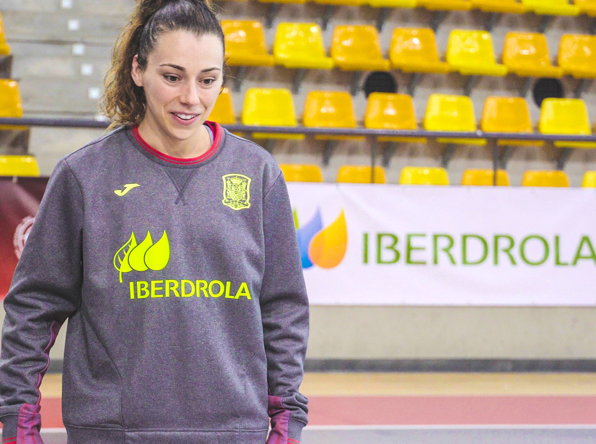 Noeli Montoro en un entrenamiento con la Selección  española femenina de fútbol sala