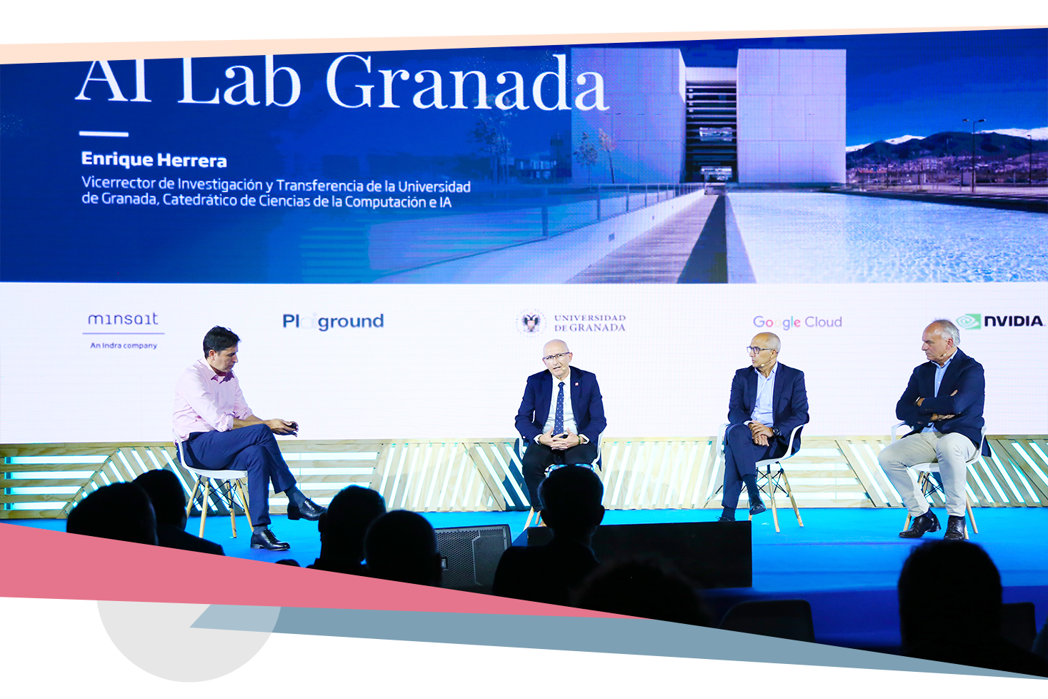 José Luis Flórez, responsable de Plaiground, participando en una mesa redonda en el AI Lab de Granada