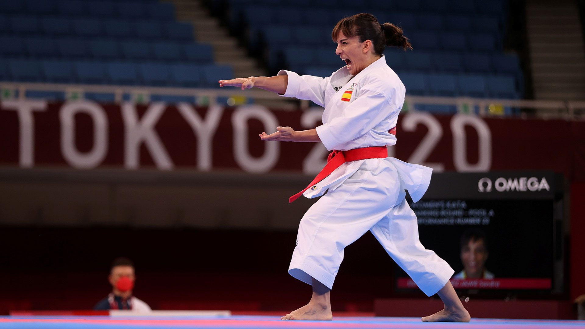 Sandra Sánchez en los Juegos Olímpicos de Tokio, donde ganó la medalla de oro