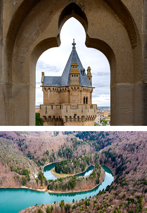 Castillo de Olite y la Selva de Irati | © Francis Vaquero · Turismo de Navarra